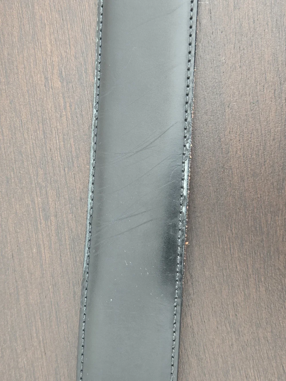Salvatore Ferragamo Black Leather Belt with Silver Buckle
